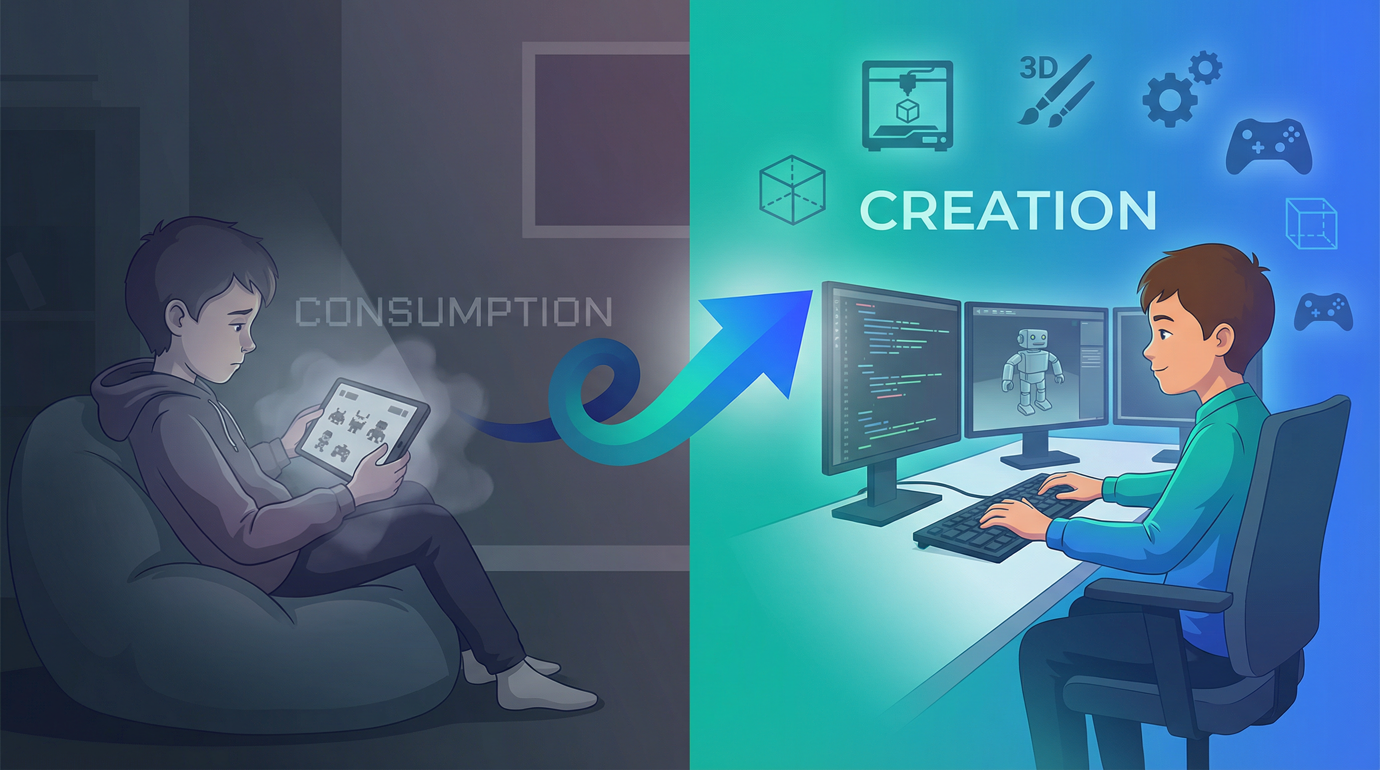 Transformation from consumption to creation